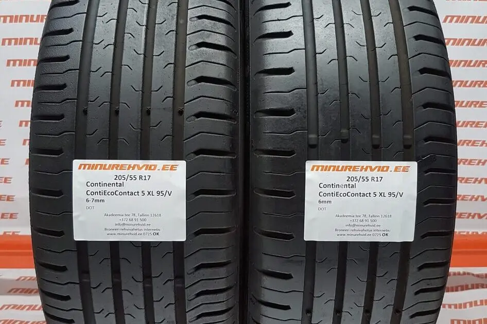 Подержанный летняя шина 205/55R17 Continental ContiEcoContact 5 XL 95/V
