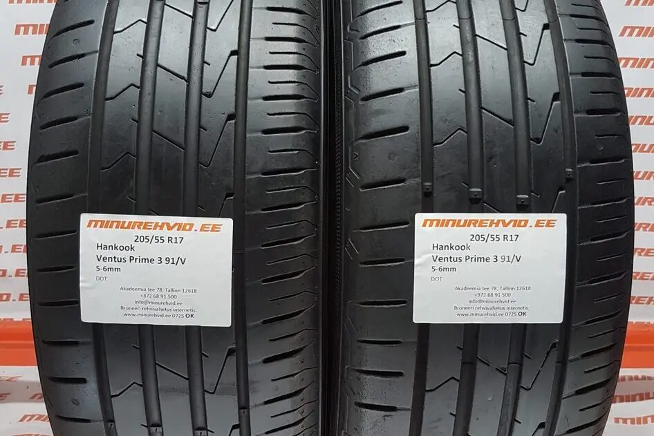 Подержанный летняя шина 205/55R17 Hankook Ventus Prime 3 91/V