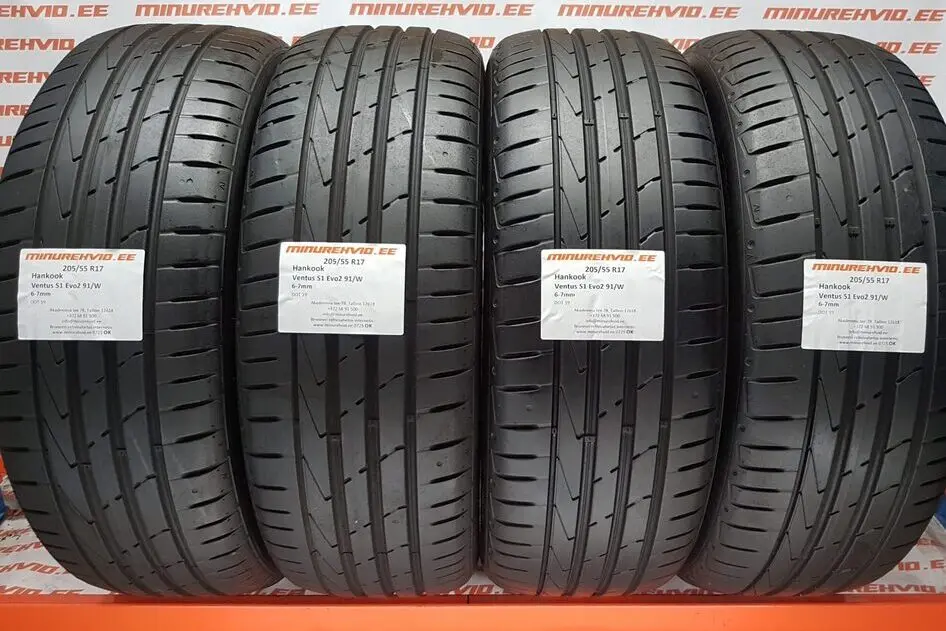 Подержанный летняя шина 205/55R17 Hankook Ventus S1 Evo 2 91/W