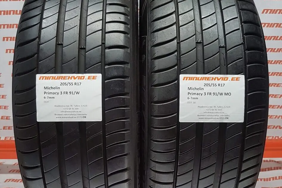 Подержанный летняя шина 205/55R17 Michelin Primacy 3 FR 91/W