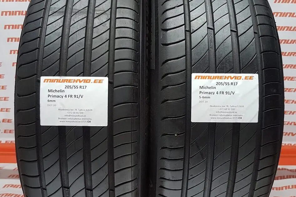 Подержанный летняя шина 205/55R17 Michelin Primacy 4 FR 91/V