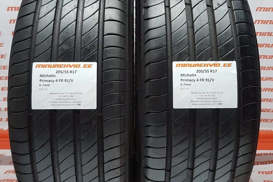 Подержанный летняя шина 205/55R17 Michelin Primacy 4 FR 91/V