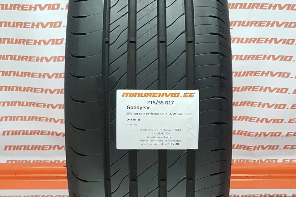 Подержанный летняя шина 215/55R17 GoodYear EfficientGrip Performance 2 94/W SealInside