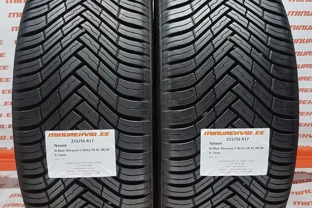 Подержанный летняя шина 215/55R17 Nexen N Blue 4Season 2 WA2 FR XL 98/W