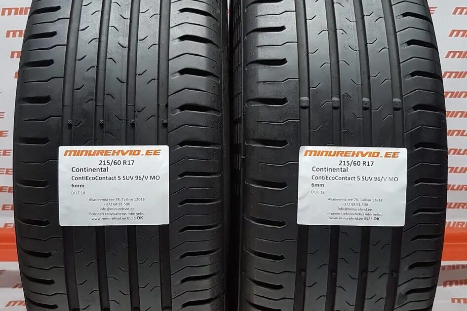 Подержанный летняя шина 215/60R17 Continental ContiEcoContact 5 SUV 96/H