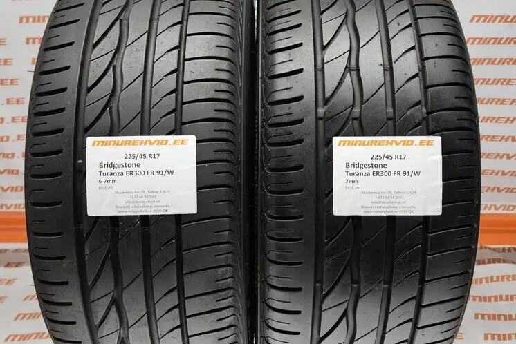 Used summer tire 225/45R17 Bridgestone Turanza ER300 FR 91/W