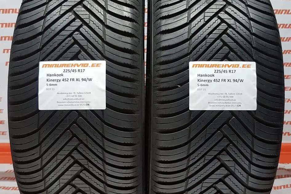 Подержанный летняя шина 225/45R17 Hankook Kinergy 4S2 FR XL 94/W