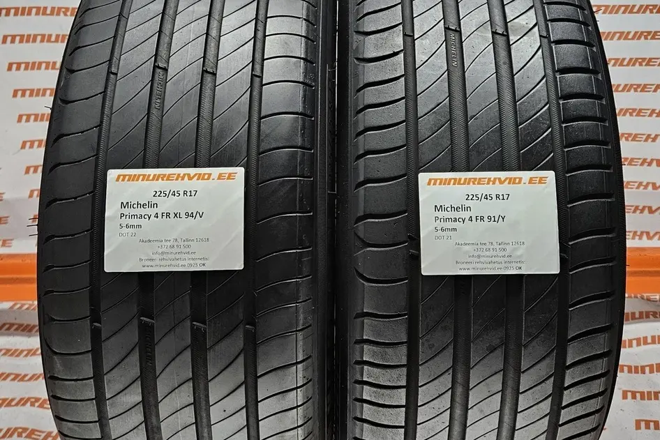 Used summer tire 225/45R17 Michelin Primacy 4 FR 91/94/V/Y