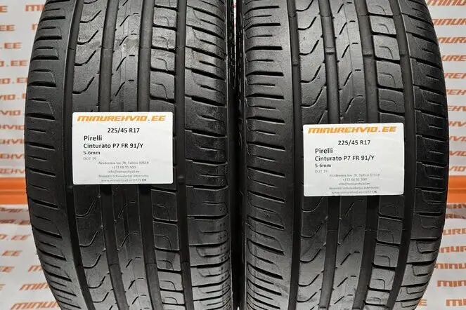 Подержанный летняя шина 225/45R17 Pirelli Cinturato P7 FR 91/Y