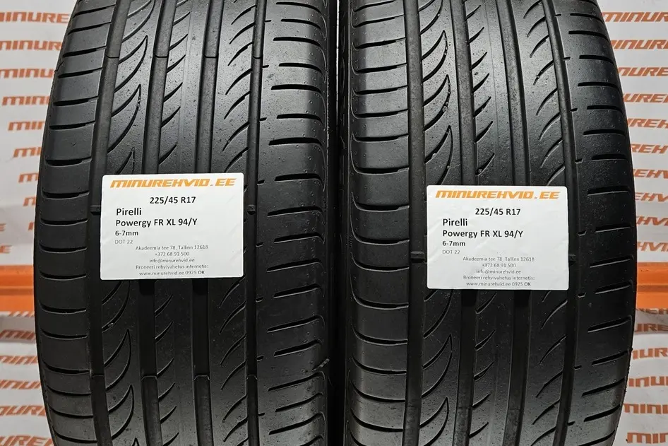 Подержанный летняя шина 225/45R17 Pirelli Powergy FR XL 94/Y