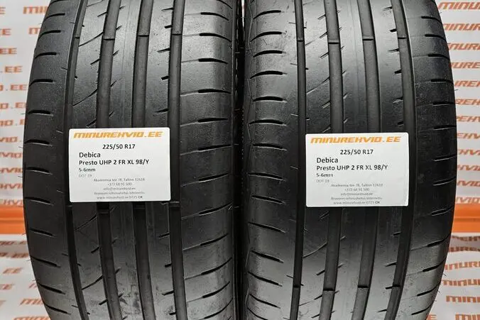 Подержанный летняя шина 225/50R17 Debica Presto UHP 2 FR XL 98/Y