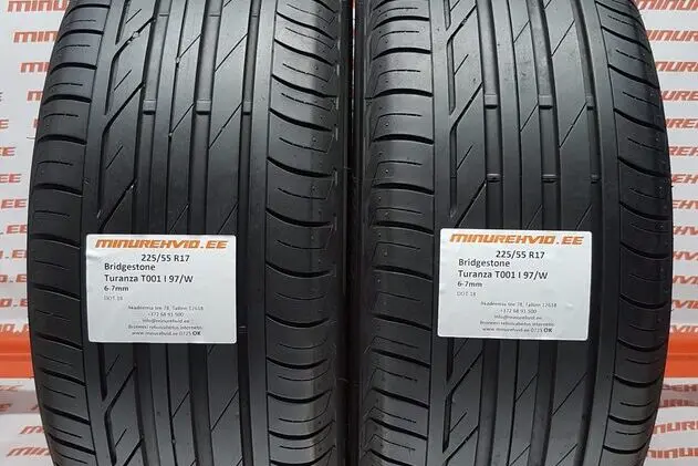 Подержанный летняя шина 225/55R17 Bridgestone Turanza T001 I 97/W