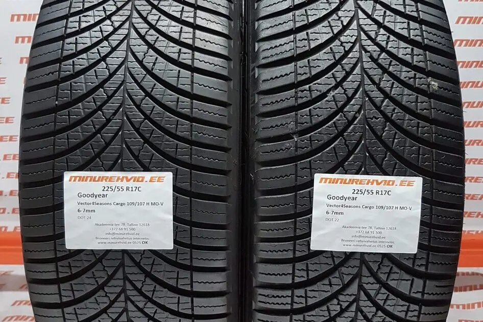 Подержанный летняя шина 225/55R17 GoodYear Vector 4Seasons Cargo 109/107 H MO-V