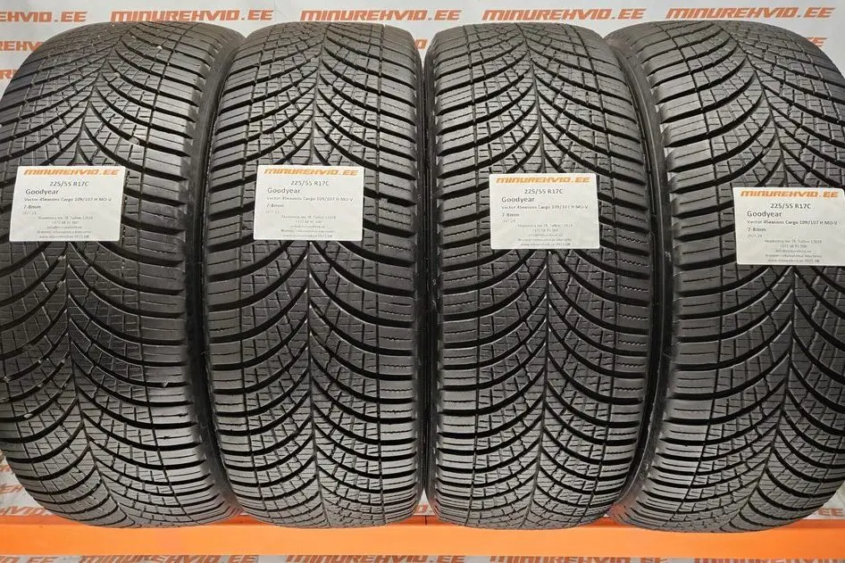 Used studless winter tire 225/55R17 GoodYear Vector 4Seasons Cargo 109/107 H MO-V