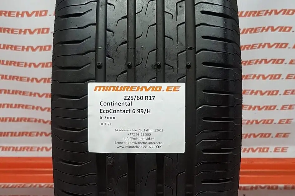 Подержанный летняя шина 225/60R17 Continental EcoContact 6 99/H
