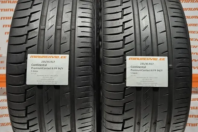 Подержанный летняя шина 235/45R17 Continental PremiumContact 6 FR 94/Y