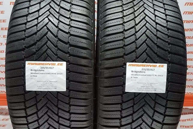 Подержанный летняя шина 235/55R17 Bridgestone WeatherControl A005 FR XL 103/V