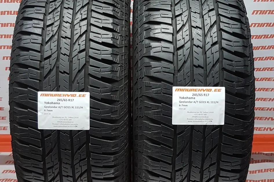 Подержанный летняя шина 245/65R17 Yokohama Geolandar A/T GO15 XL 111/H