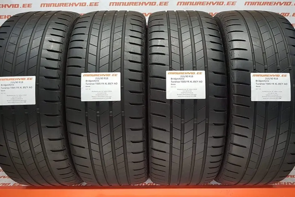 Подержанный летняя шина 215/40R18 Bridgestone Turanza T005 FR XL 89/Y AO