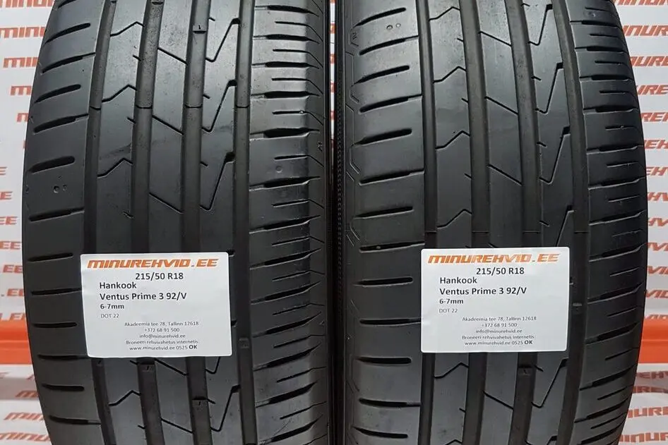 Подержанный летняя шина 215/50R18 Hankook Ventus Prime 3 92/V