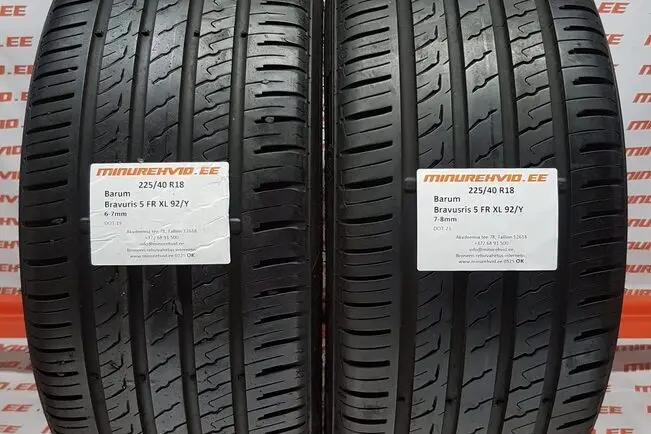 Подержанный летняя шина 225/40R18 Barum Bravuris 5 HM FR XL 92/Y