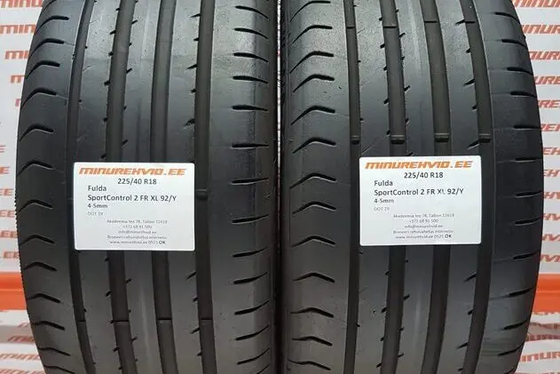 Подержанный летняя шина 225/40R18 Fulda SportControl 2 FR XL 92/Y