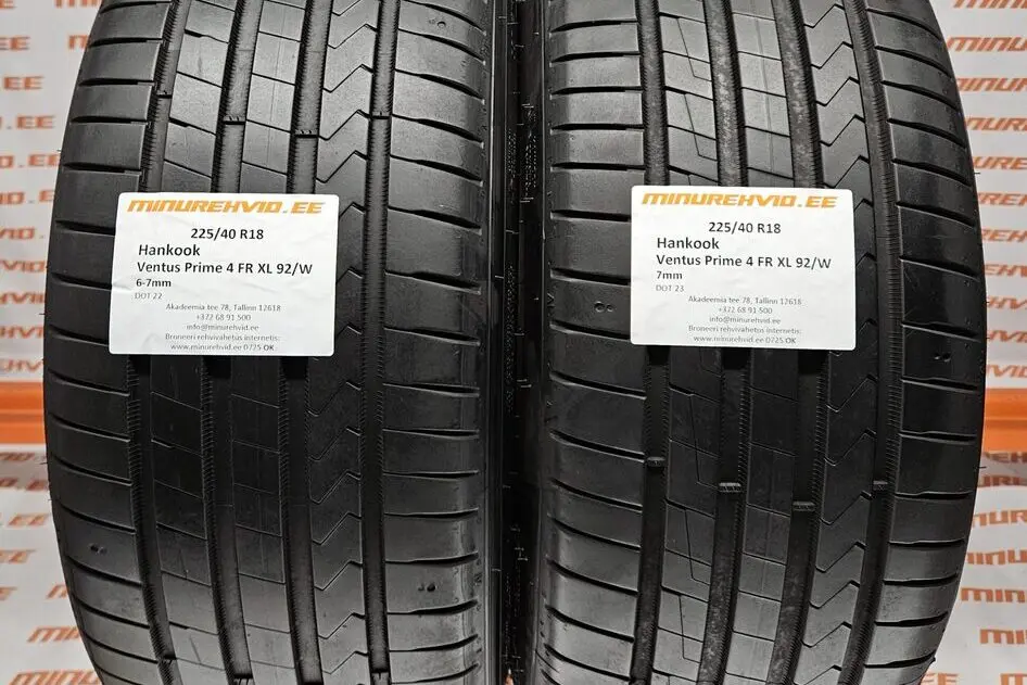 Подержанный летняя шина 225/40R18 Hankook Ventus Prime 4 FR XL 92/W