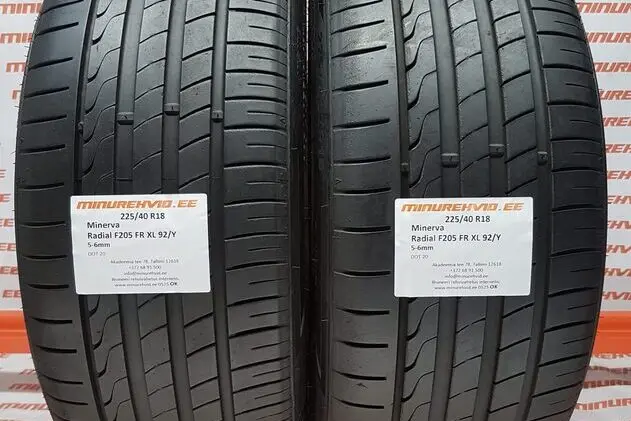 Подержанный летняя шина 225/40R18 Minerva Radial F205 FR XL 92/Y
