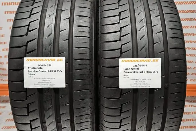 Подержанный летняя шина 225/45R18 Continental PremiumContact 6 FR XL 95/Y