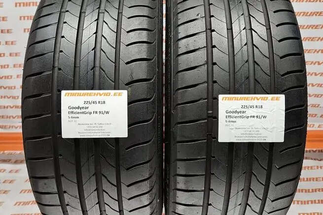 Used summer tire 225/45R18 GoodYear EfficientGrip FR 91/W