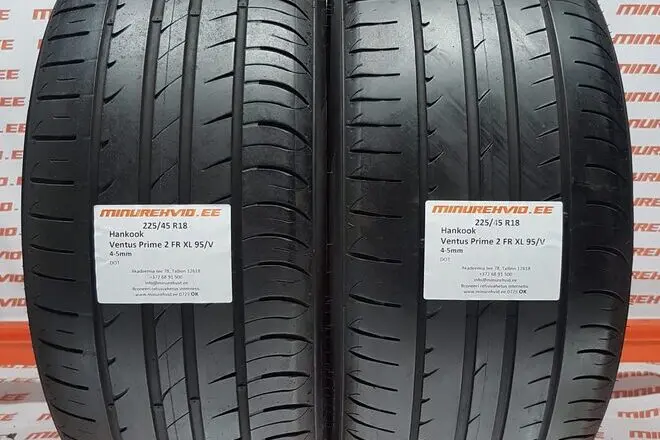Подержанный летняя шина 225/45R18 Hankook Ventus Prime 2 FR XL 95/V