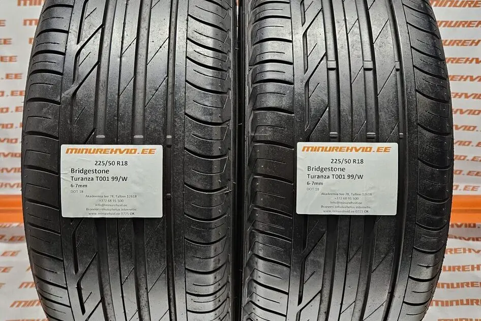Подержанный летняя шина 225/50R18 Bridgestone Turanza T001 99/W