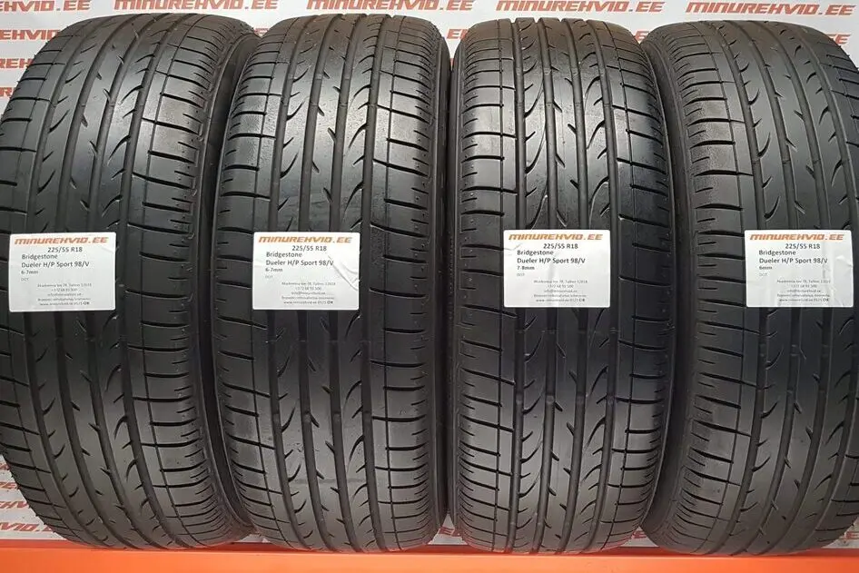 Подержанный летняя шина 225/55R18 Bridgestone Dueler H/P Sport 98/V.