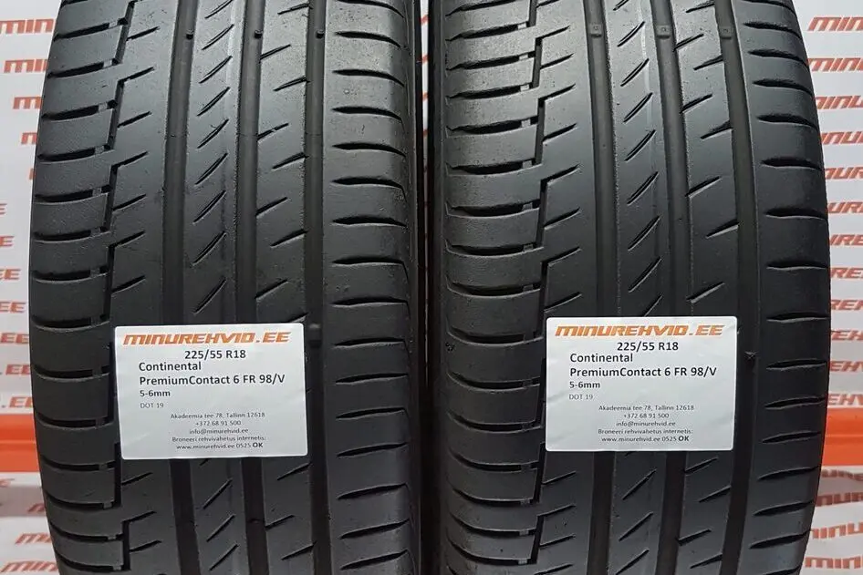 Подержанный летняя шина 225/55R18 Continental PremiumContact 6 FR 98/V