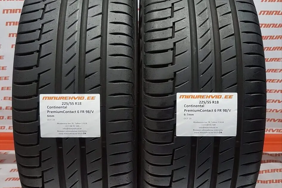 Подержанный летняя шина 225/55R18 Continental PremiumContact 6 FR 98/V