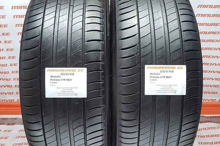 Подержанный летняя шина 225/55R18 Michelin Primacy 3 FR 98/V.