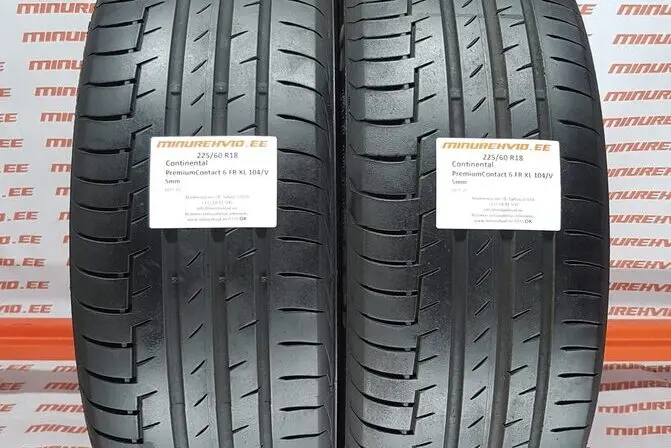 Подержанный летняя шина 225/60R18 Continental PremiumContact 6 FR XL 104/V