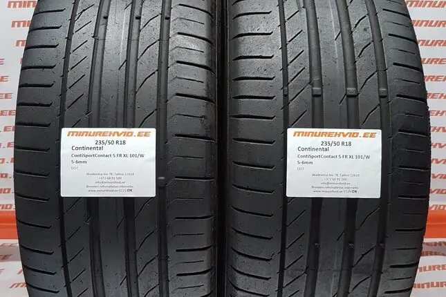 Подержанный летняя шина 235/50R18 Continental ContiSportContact 5 FR XL 101/W