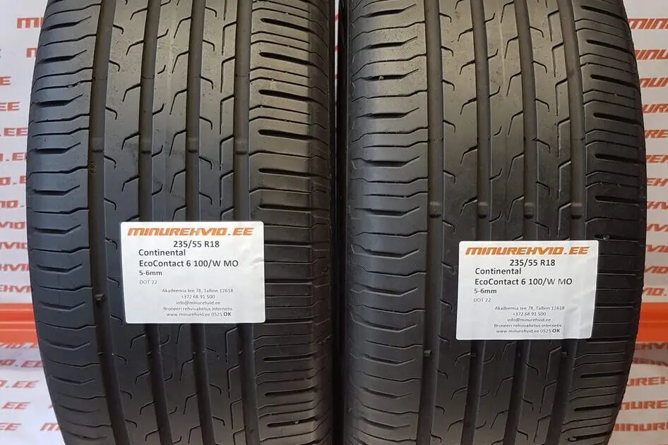 Подержанный летняя шина 235/55R18 Continental EcoContact 6 100/W MO