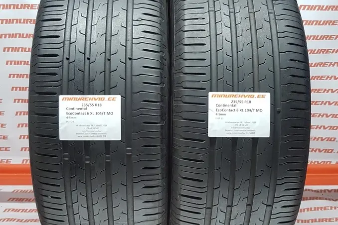 Подержанный летняя шина 235/55R18 Continental EcoContact 6 XL 104/T MO