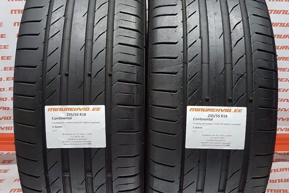 Подержанный летняя шина 235/55R18 Continental ContiSportContact 5 SUV FR 100/V ContiSeal