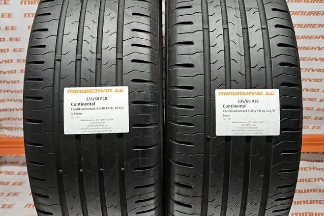 Подержанный летняя шина 235/60R18 Continental ContiEcoContact 5 SUV FR XL 107/V