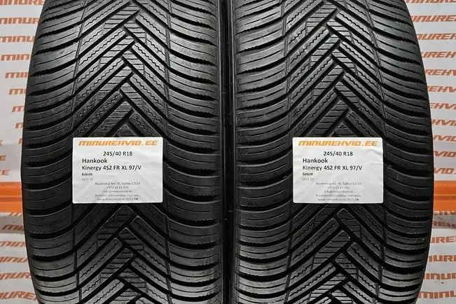 Подержанный летняя шина 245/40R18 Hankook Kinergy 4S2 FR XL 97/V