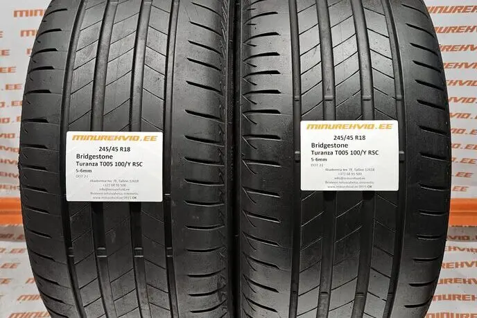 Подержанный летняя шина 245/45R18 Bridgestone Turanza T005 100/Y RSC