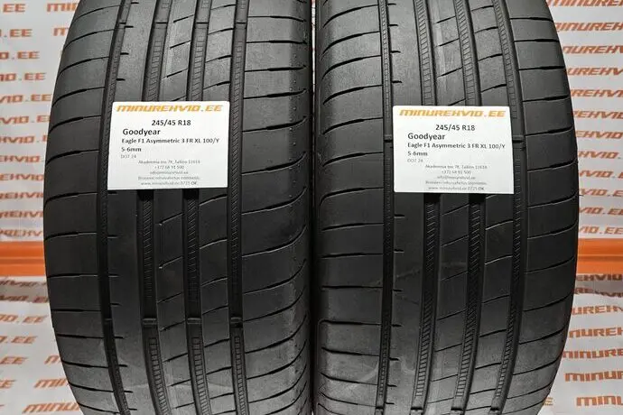 Подержанный летняя шина 245/45R18 GoodYear Eagle F1 Asymmetric 3 FR XL 100/Y
