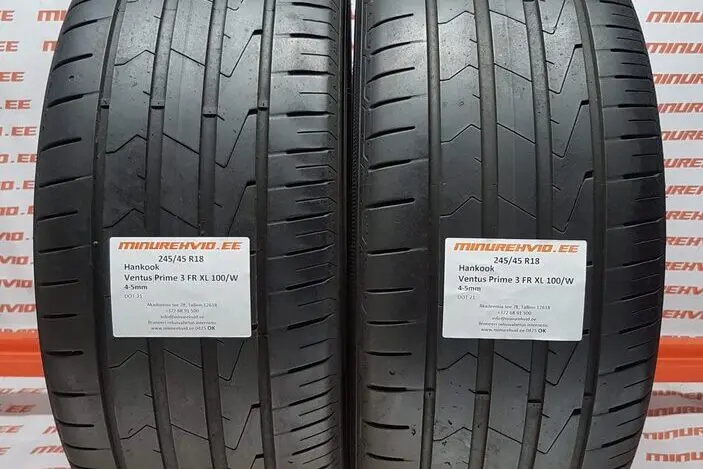 Подержанный летняя шина 245/45R18 Hankook Ventus Prime 3 FR XL 100/W