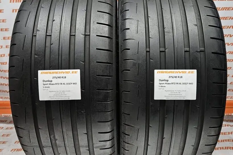 Подержанный летняя шина 275/40R18 Dunlop Sport Maxx RT2 FR XL 103/Y MO