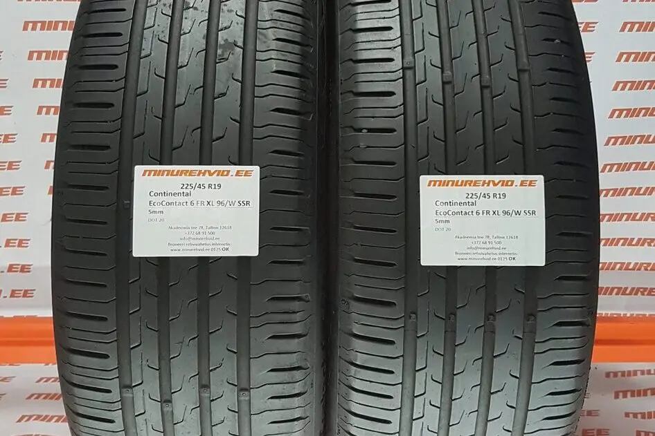 Подержанный летняя шина 225/45R19 Continental EcoContact 6 FR XL 96/W SSR