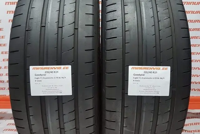 Подержанный летняя шина 235/40R19 GoodYear Eagle F1 Asymmetic 6 FR XL 96/Y