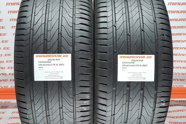 Подержанный летняя шина 235/45R19 Continental UltraContact FR XL 99/V
